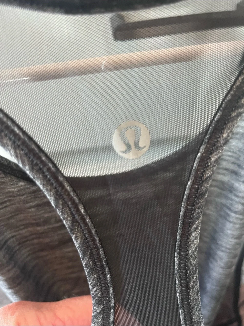 lululemon athletica Black Heather Racerback Muscle Tank